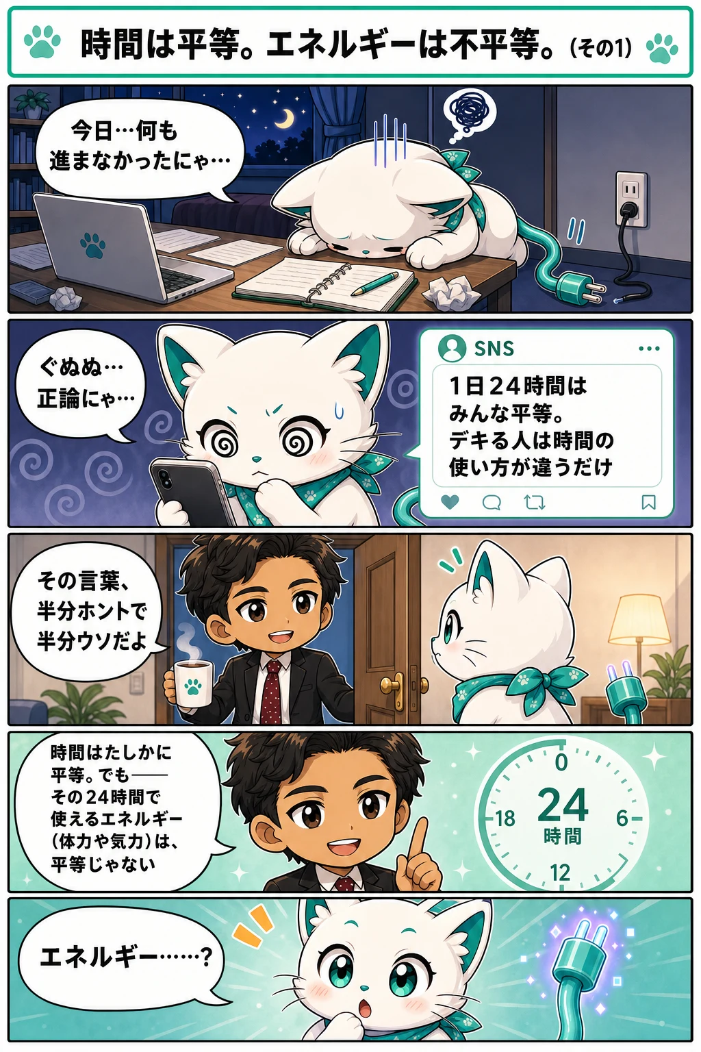 漫画『時間は平等。エネルギーは不平等。』